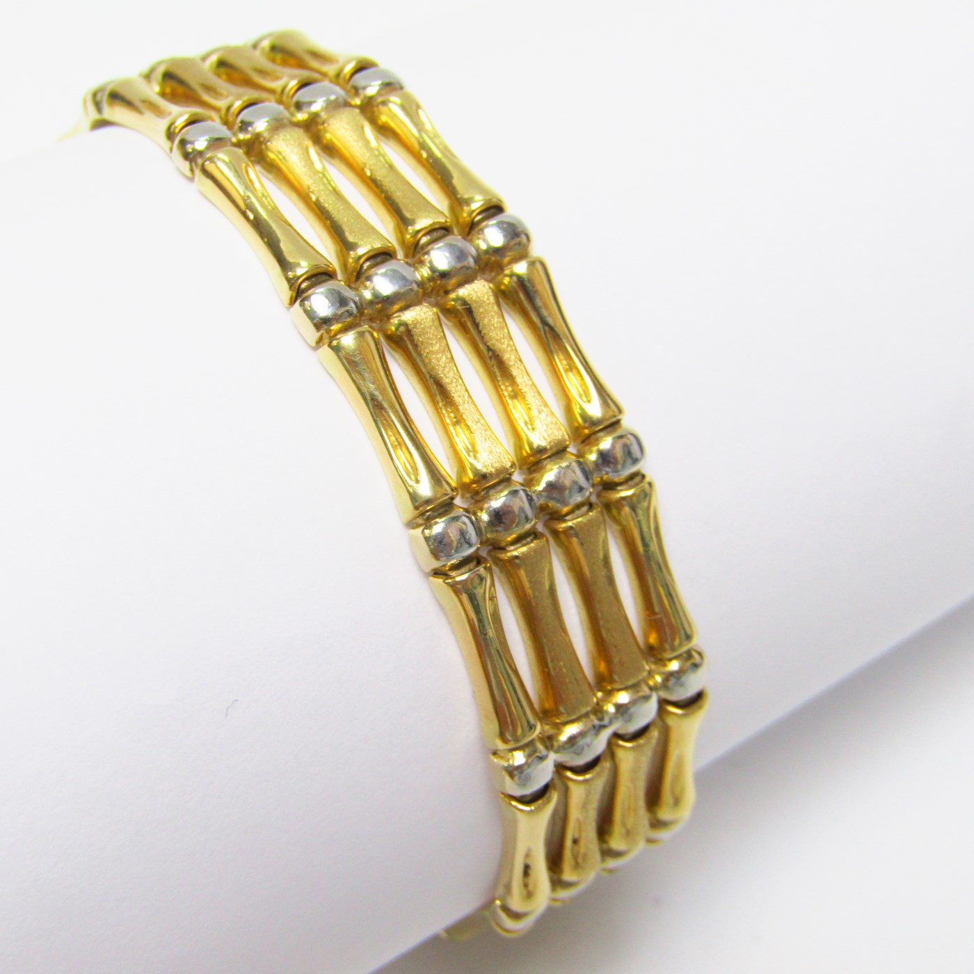 Pulsera Articulada En Oro Amarillo Y Blanco De 18k 27 80 Gr Subastas