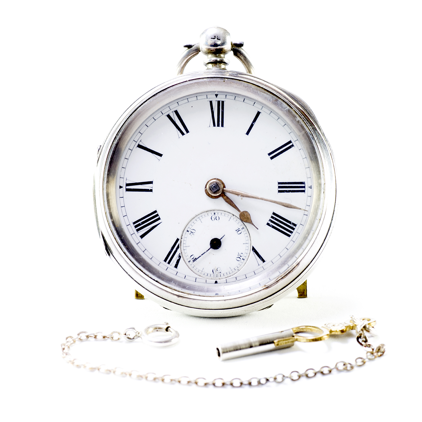 Reloj Inglés de Bolsillo. Plata. Half (Semicatalino). Chester, 1890. Subastas Fígaro