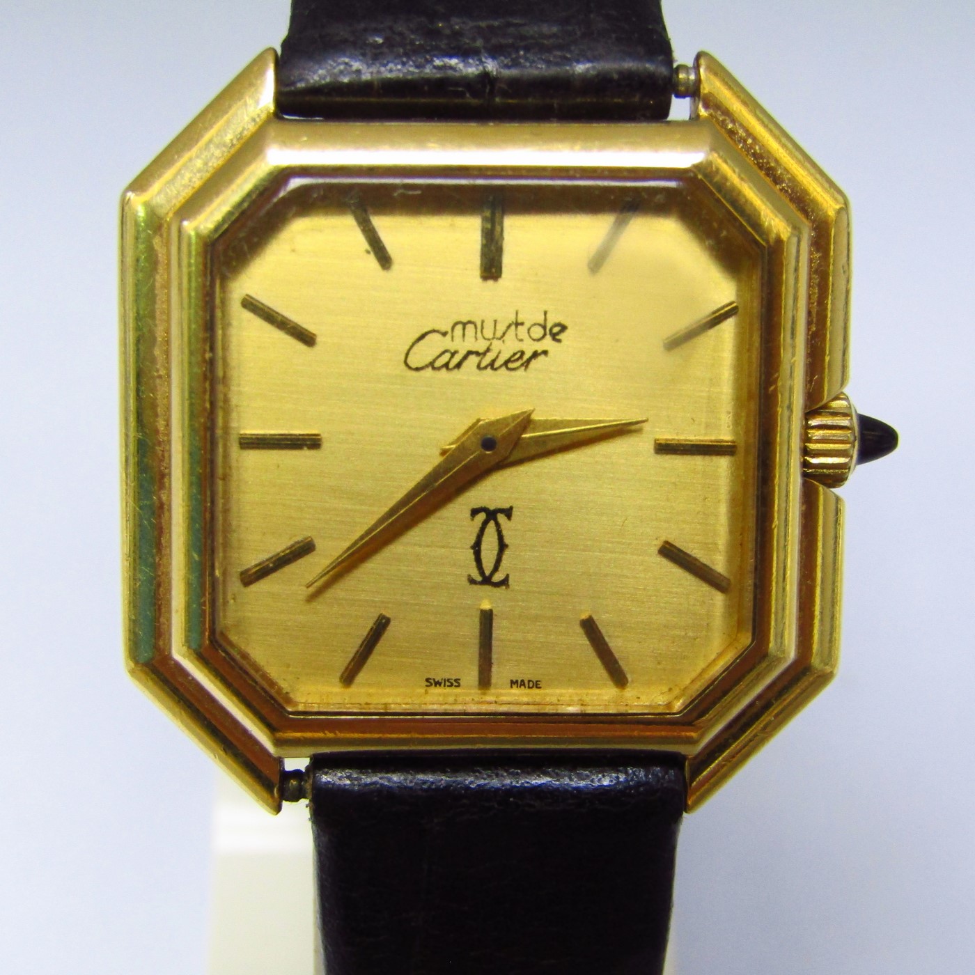 Reloj must de 2025 cartier 18k gold electroplated