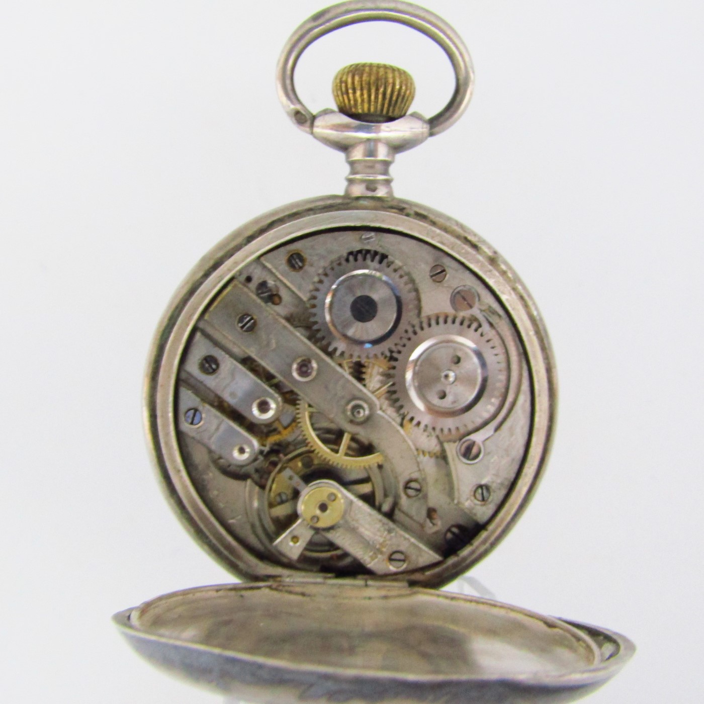 Antique French Remontoir Silver Pocket Watch