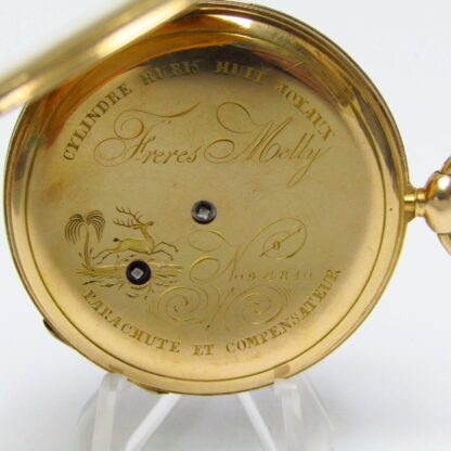 FRERES MELLY. Reloj de Bolsillo, Lepine, Repetición de Horas y cuartos. Oro 18k. Suiza, ca. 1850.