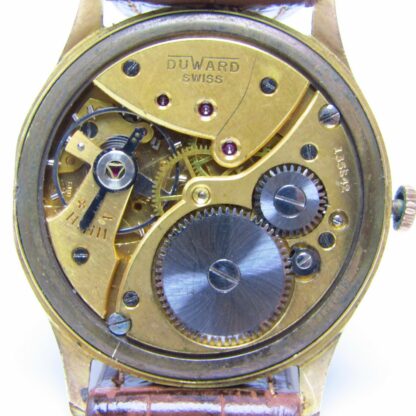 DUWARD Antimagnetic. Reloj de pulsera para caballero. Oro 18k. Acero. Suiza, ca. 1955.