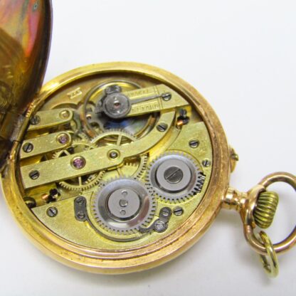 Jules and Georges Perret (GPE). Reloj de colgar, lepine. Oro 18k. Suiza, ca. 1904.