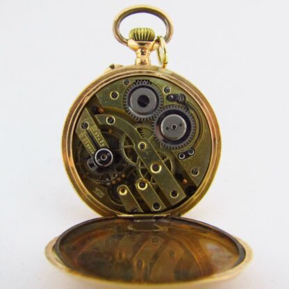 Jules and Georges Perret (GPE). Reloj de colgar, lepine. Oro 18k. Suiza, ca. 1904.