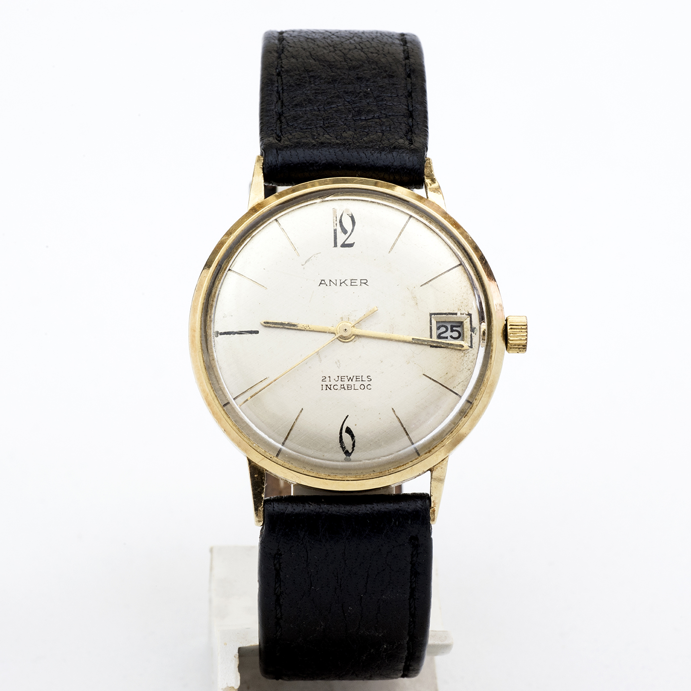INCABLOC ANKER. Wristwatch for men. 14k gold. Germany ca. 1960. Figaro ...