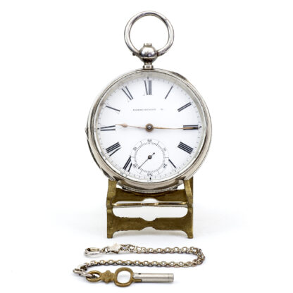 FARRINGDON D. / WALTHAM MASS. Reloj de bolsillo lepine. Plata. Birmingham, año 1886.