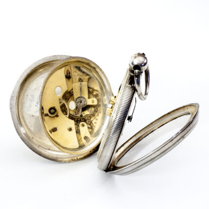 Reloj suizo de bolsillo lepine. Plata Fina. Suiza, ca. 1890.