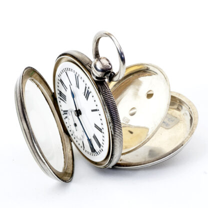 Reloj suizo de bolsillo lepine. Plata Fina. Suiza, ca. 1890.