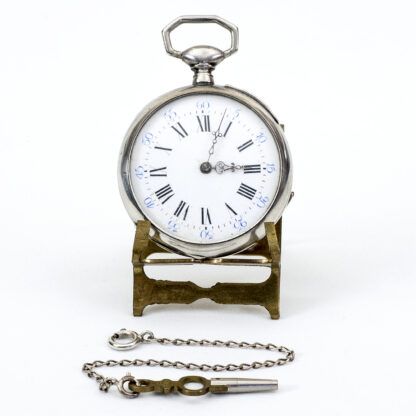 Reloj suizo de bolsillo lepine. Plata. Suiza, ca. 1890.