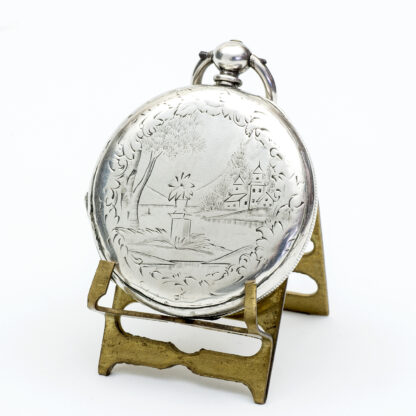 TOBIAS. Reloj suizo de bolsillo, saboneta. Plata. Suiza, ca. 1890.