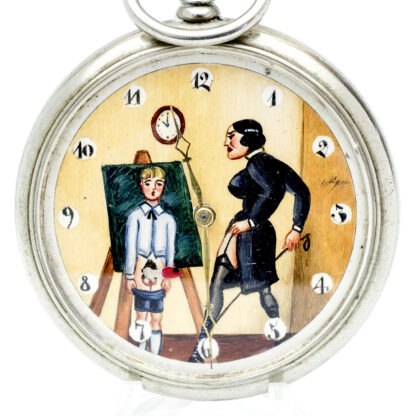 DOXA. Reloj de bolsillo, lepine y remontoir. Automatón. Ca. 1906.