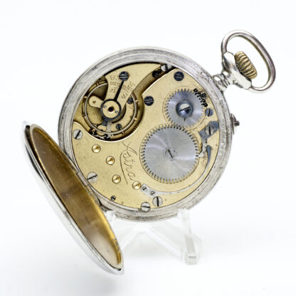 ASTRA (Gebrüder Junghans AG). Reloj erótico de bolsillo. AUTOMATÓN. Lepine y Remontoir. Plata. Alemania, ca. 1926