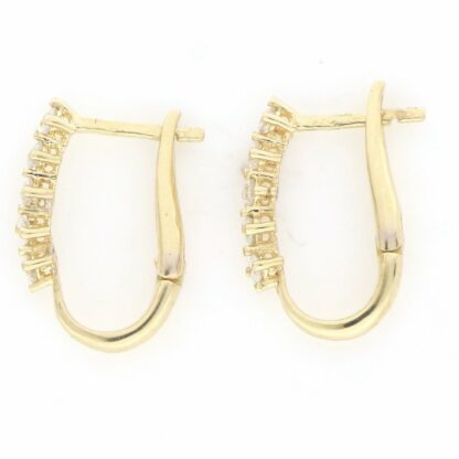 Pendientes en Oro Amarillo de 18k con 10 Diamantes talla Brillante de 0,30 ct. (F/G-VS/SI). Peso: 1,45 gr.