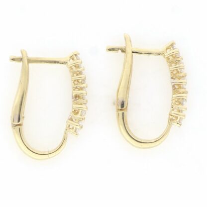 Pendientes en Oro Amarillo de 18k con 10 Diamantes talla Brillante de 0,30 ct. (F/G-VS/SI). Peso: 1,45 gr.