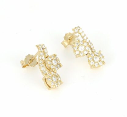 Pendientes en Oro Amarillo de 18k con 58 Diamantes talla Brillante de 0,72 ct. (F/G-VS/SI). 3,25 gr.