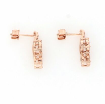 Pendientes en Oro Rosa de 18k con 58 Diamantes talla Brillante de 0,72 ct. (F/G-VS/SI). 3 gr.