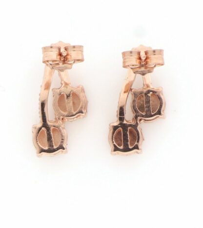 Pendientes en Oro Rosa de 18k con 58 Diamantes talla Brillante de 0,72 ct. (F/G-VS/SI). 3 gr.