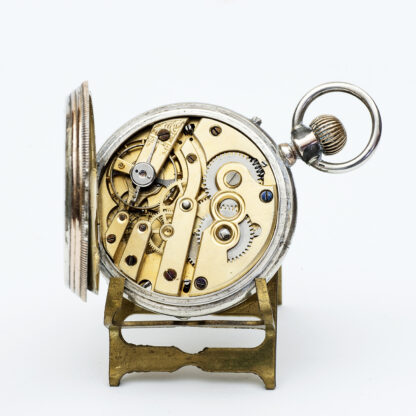 Reloj erótico de bolsillo. AUTOMATÓN. Lepine y Remontoir. Plata. Suiza, ca. 1910