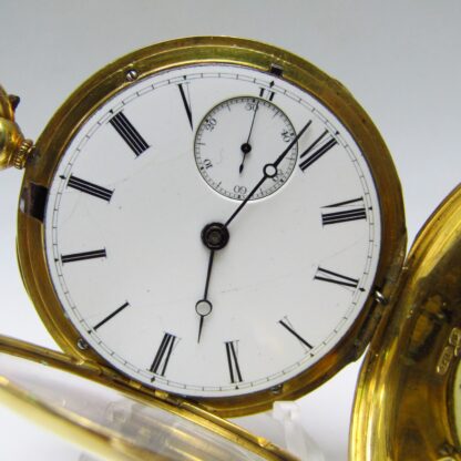 JOHN DAVIES. Reloj de Bolsillo, saboneta, Oro 18k, Londres, 1841.