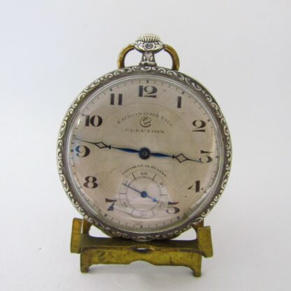 ELECTION . Reloj de bolsillo, lepine y remontoir. Plata. Suiza, ca. 1900.