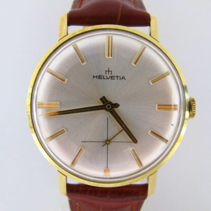 HELVETIA. Reloj de pulsera para caballero. Oro 14k. Suiza, 1978.