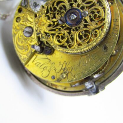 VALE & HOWLETT (Coventry). Reloj de bolsillo lepine, Verge Fusee. Plata. Londres, año 1784.